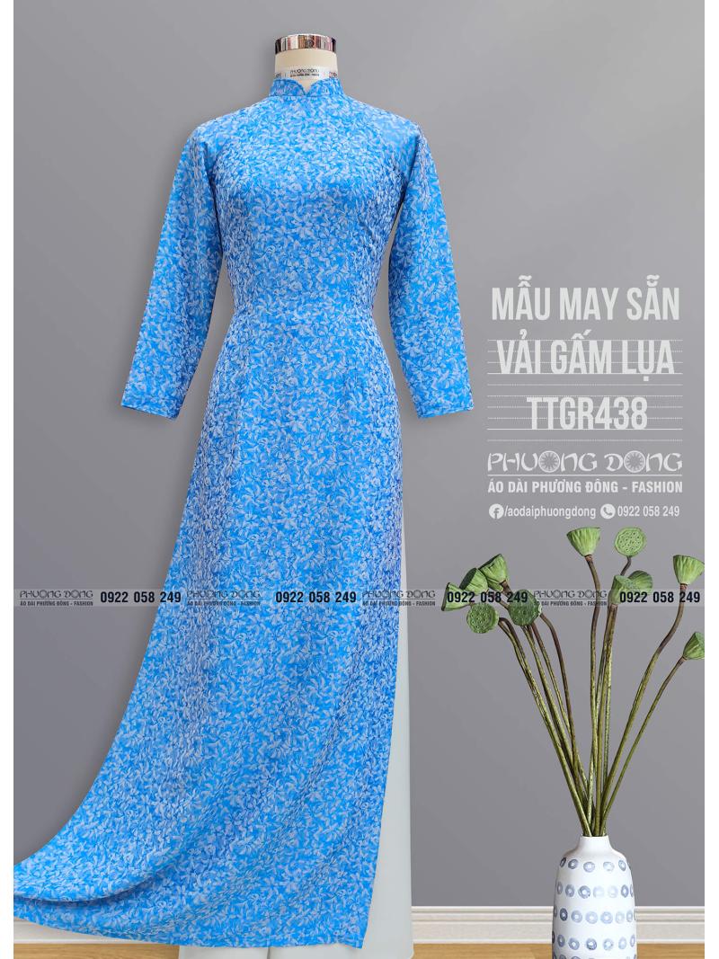 Áo Dài Truyền Thống Gấm Lụa TTGR438